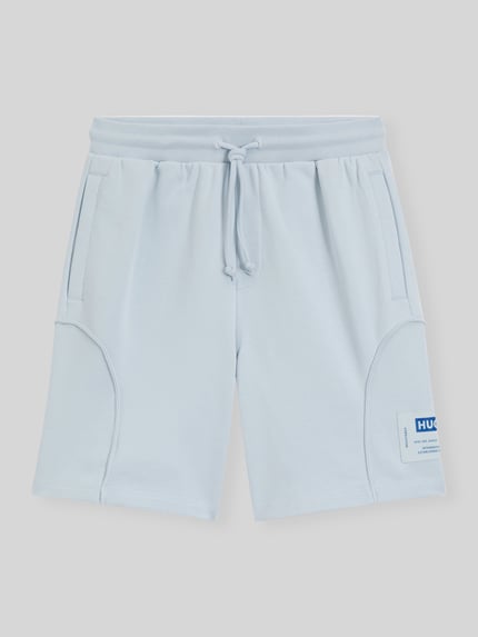 HUGO Blue Regular Fit Sweatshorts aus Baumwoll-Mix Modell 'NURAZORT' Hellblau 2