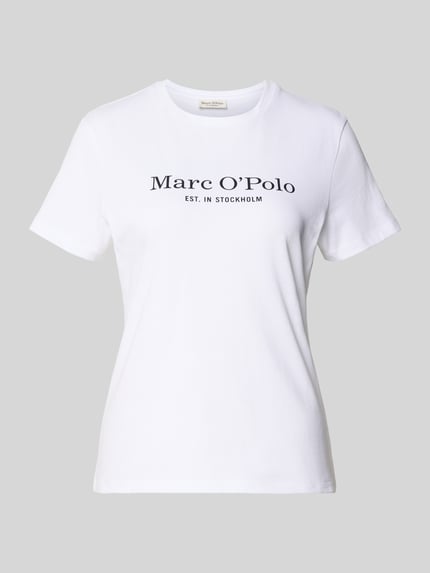 Marc O'Polo Regular Fit T-Shirt aus reiner Baumwolle Weiss 2