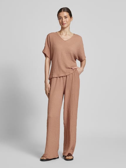 b.young Broek met paspelzakken, model 'UMMI' Roestrood - 1