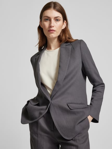 Jake*s Collection Regular Fit Blazer aus Leinen-Mix Stein 3