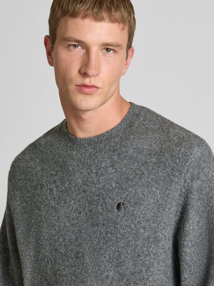 Carhartt Work In Progress Strickpullover mit Woll-Anteil Anthrazit 3