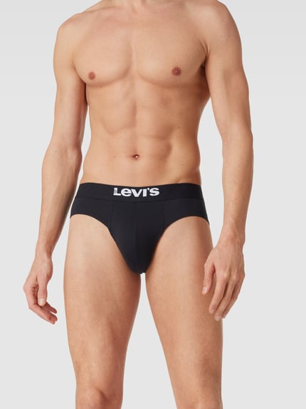 Levi's® Slip mit Label-Detail Modell 'SOLID BASIC' Black 1