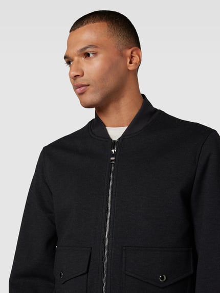 Tommy Hilfiger Bomberjack van viscosemix met klepzakken Marineblauw - 3