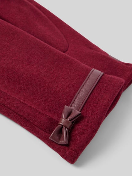 EEM Handschuhe mit Touchscreen-Finger und Schleifendetail Bordeaux 2