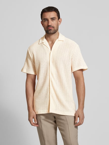 Selected Relaxed Fit Freizeithemd mit Umlegekragen Modell 'SLHRELAXBANE' Offwhite 4