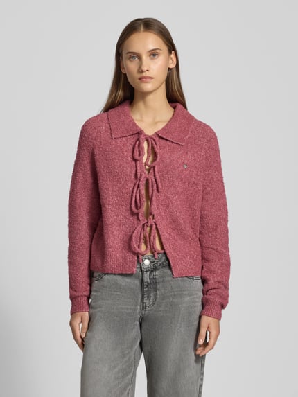 REVIEW Strickjacke mit Woll-Anteil Altrosa 4
