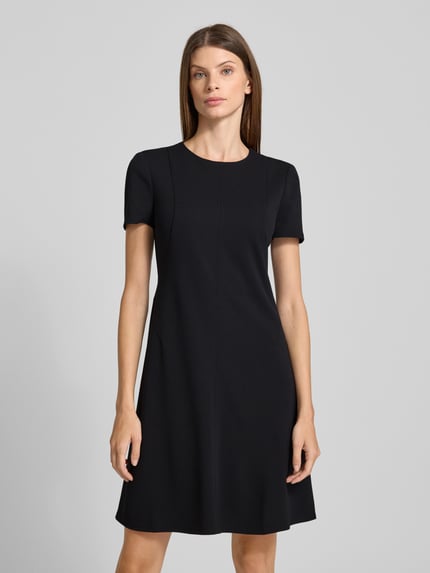 Calvin Klein Womenswear Sukienka t-shirtowa z wszytym zamkiem błyskawicznym model 'Flare' Czarny 4