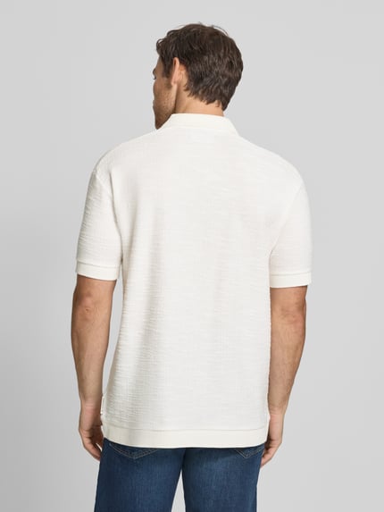 Marc O'Polo Relaxed Fit Poloshirt aus Baumwoll-Mix Offwhite 5
