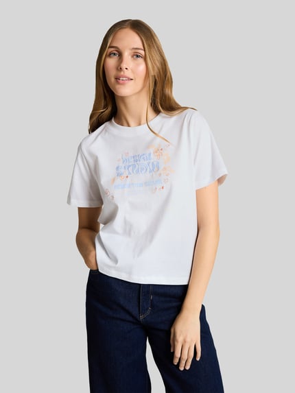 Tom Tailor Denim regular fit T-shirt van puur katoen Wit - 4