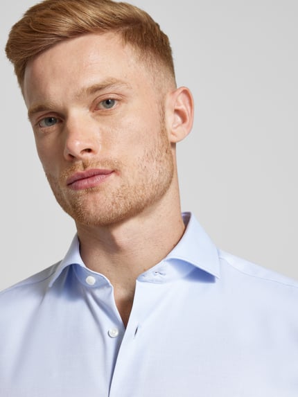 BOSS Regular Fit Businesshemd aus Feintwill Bleu 3