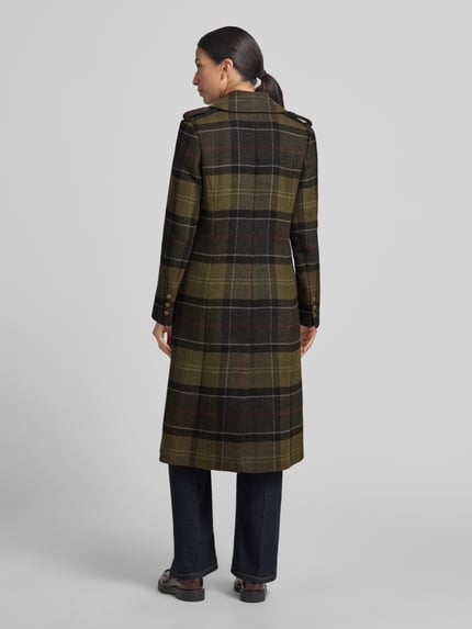 Barbour Taillierter Mantel aus Woll-Mix Marine 5