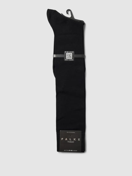 FALKE Kniekousen met logostitching model 'Tiago' Zwart - 3