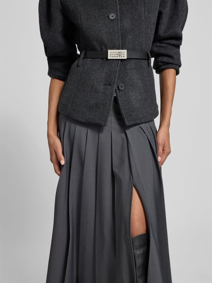 MM6 Maison Margiela Riem met reliëflogo Zwart - 1