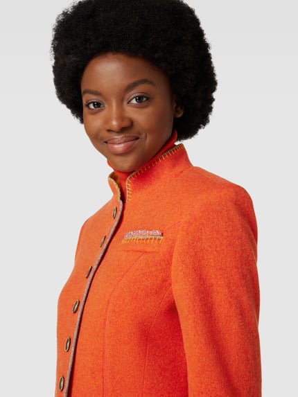White Label Blazer met contrastgarnering Oranje - 3