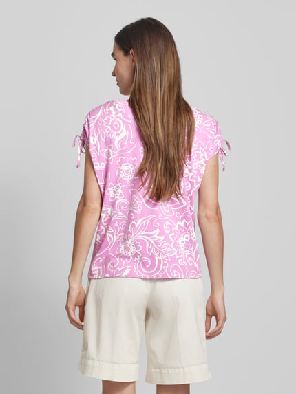 s.Oliver RED LABEL T-Shirt mit V-Ausschnitt Rose 5