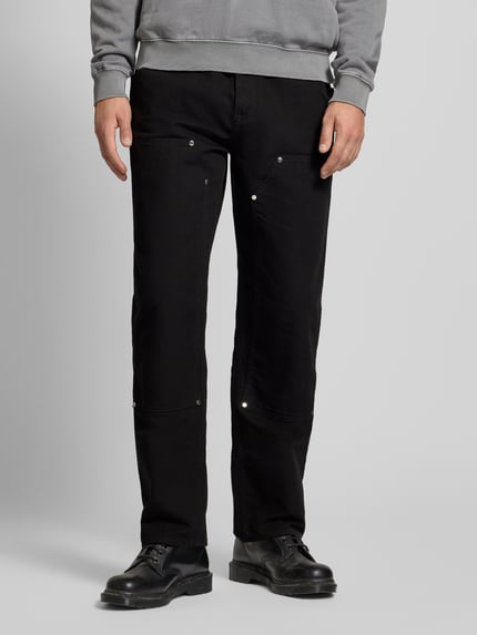 Edwin Jeansy o kroju loose fit z wpuszczanymi kieszeniami Model 'DOUBLE KNEE TYRELL PANT' Czarny 4