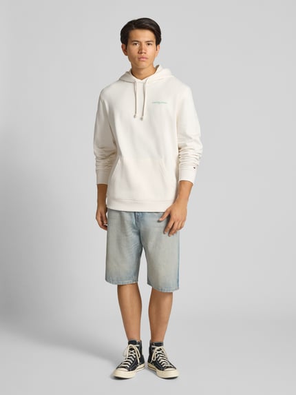 Tommy Jeans Relaxed Fit Hoodie aus reiner Baumwolle Offwhite 1