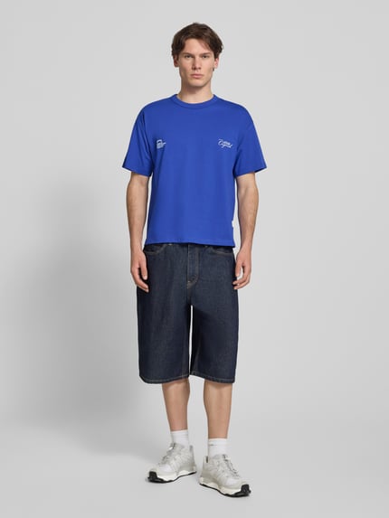 JACK & JONES Regular Fit T-Shirt mit überschnittenen Schultern Royal 1