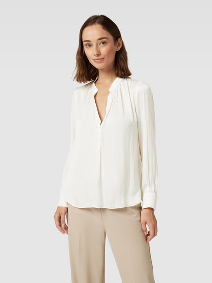 Zadig&Voltaire Blouseshirt van satijn met tuniekkraag Ecru - 4
