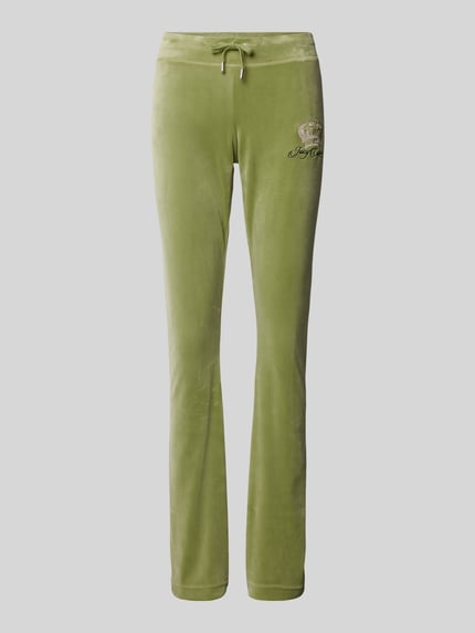 Juicy Couture Sweatpants met labelstitching Olijfgroen - 2