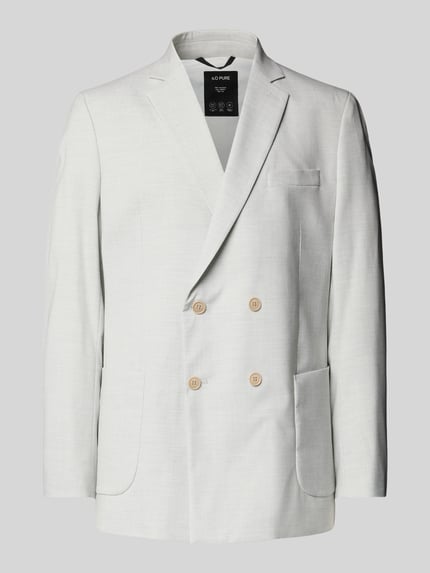 s.Oliver BLACK LABEL Regular fit colbert met dubbele knoopsluiting Lichtgrijs - 2