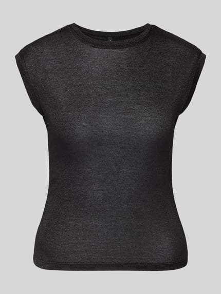 VERO MODA Slim Fit T-Shirt aus Viskose-Mix Modell 'SARAH' Black 2