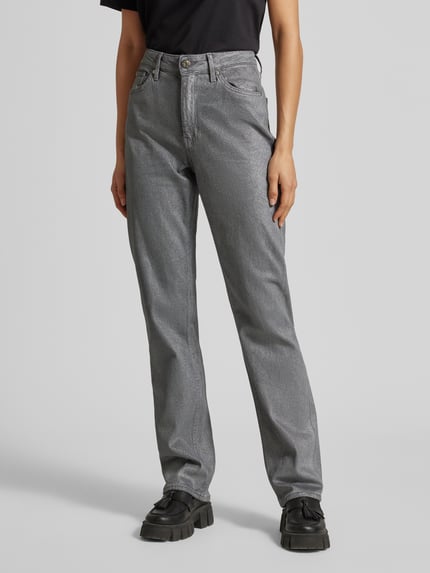 s.Oliver RED LABEL Straight Fit Jeans mit Baumwoll-Anteil Silber 4