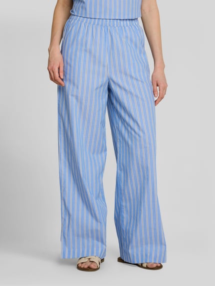 Tom Tailor Denim Wide Leg Hose aus reiner Baumwolle Bleu Melange 4