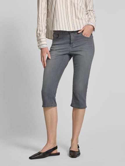 ANGELS Caprijeans aus Denim mit Umschlag Modell 'Capri' Mittelgrau 4
