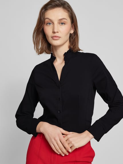 MORE & MORE Bluse mit Stehkragen Black 3