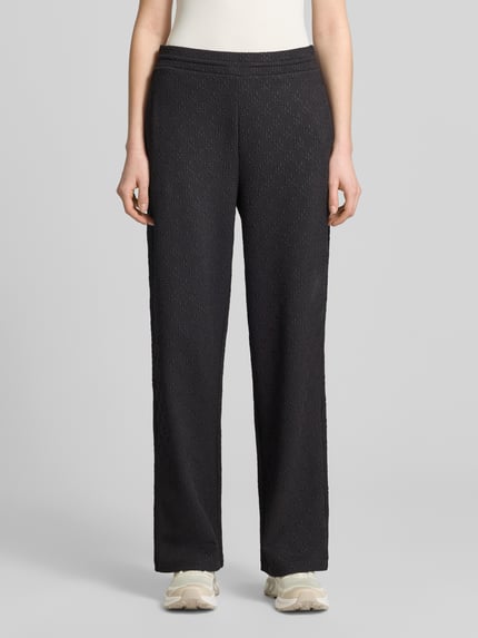 HUGO Regular Fit Sweatpants mit Allover-Muster Modell 'NAYENE' Black 4