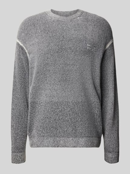 Produktfoto, grijs sweatshirt met ronde hals Model 'DAMSVILLE' van American Vintage, Materiaalmix met stretch, relaxed fit, logo, heren