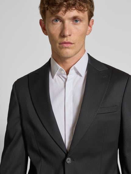 MCNEAL Regular Fit Sakko aus Satin Black 3