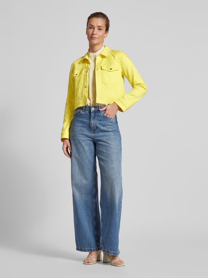COMMA Jeansjacke mit Brusttaschen GELB 1