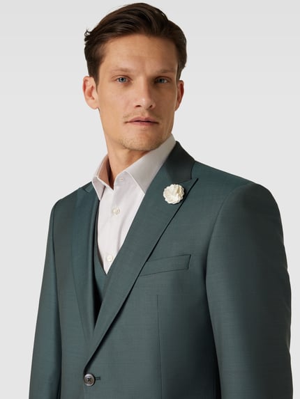JOOP! COLLECTION 2-knoops colbert van scheerwol, model 'Hawker' Groen - 3