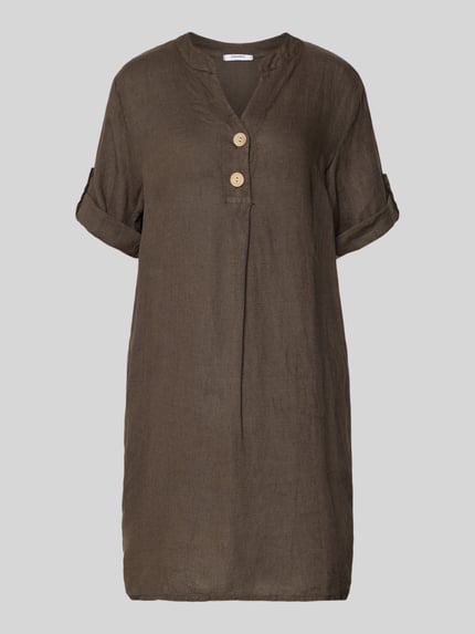 Tunikakleid aus Leinen mit V-Ausschnitt Modell 'Ki44ra' Shop The Look MANNEQUINE
