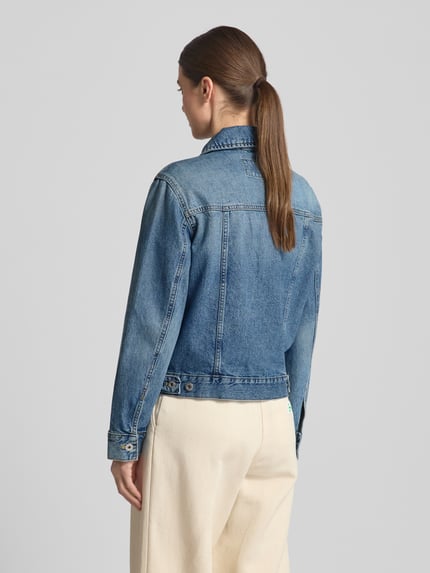 Jake*s Casual Jeansjack met paspelzakken op de borst Jeansblauw - 5
