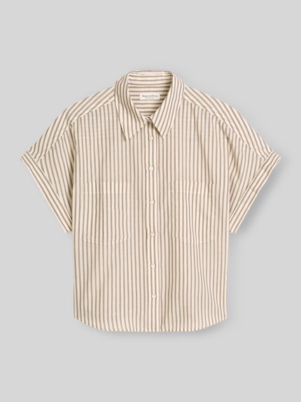 Marc O'Polo relaxed fit blouse van puur katoen Beige - 2