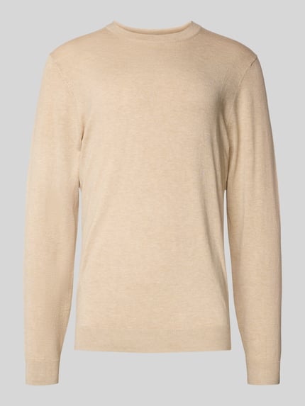 MCNEAL Gebreide pullover met geribde boorden Zand gemêleerd - 2
