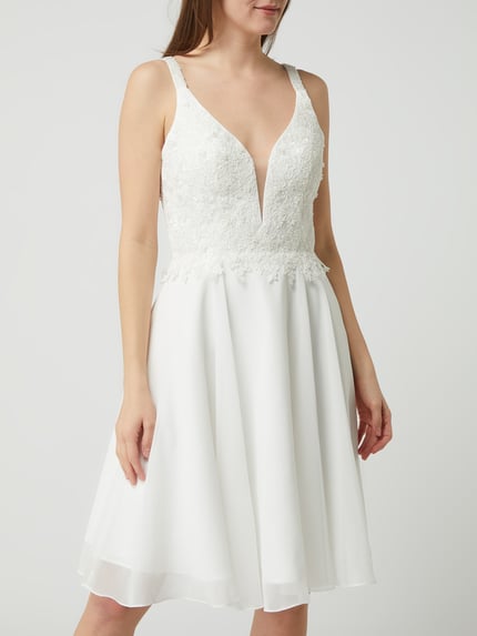 LUXUAR FASHION Brautkleid mit Strasssteinen Offwhite 4