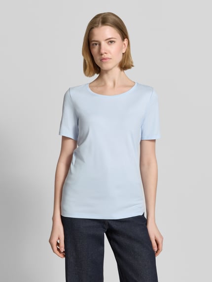 s.Oliver RED LABEL T-shirt o kroju regular fit z czystego interlockowego dżerseju bawełnianego Jasnoniebieski 4