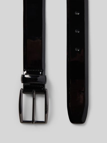 BOSS Gürtel aus Rindsleder mit Lackoptik Black 3