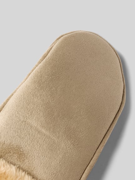 EEM Handschuhe mit Futter aus Kunstfell Cognac 3