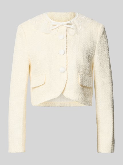Dames kort colbert met wol Shop The Look MANNEQUINE