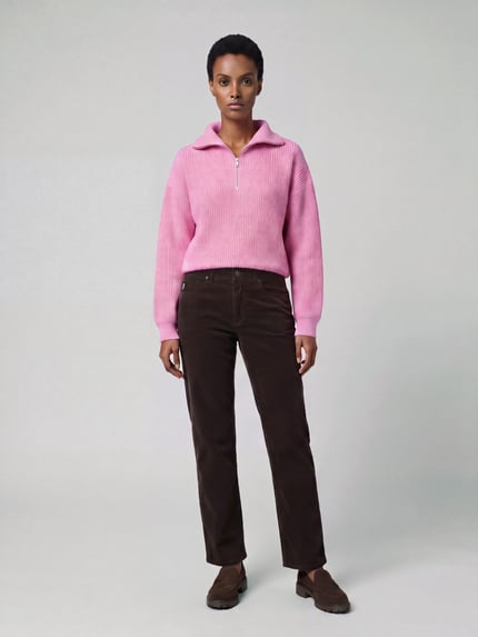 MAC Regular Fit Cordhose mit Bundfalte Modell 'Gina Straight' Graphit 1