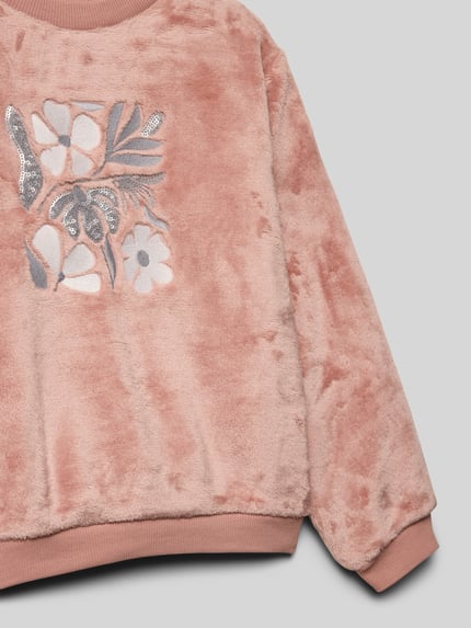 Mayoral Sweatshirt mit Pailletten Hellrosa 2