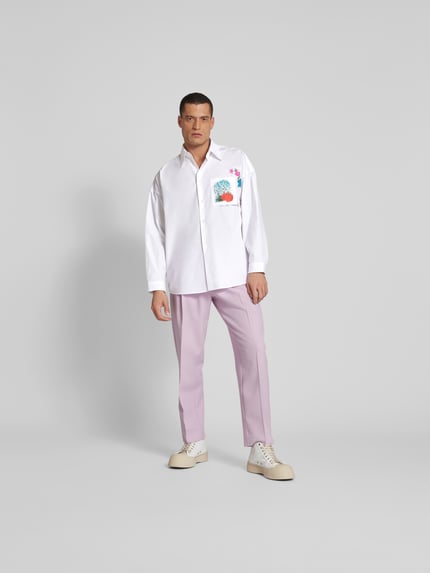 Marni Regular fit vrijetijdsoverhemd met borstzak Wit - 1