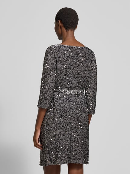 VILA Minikleid mit Paillettenbesatz Modell 'FAITH' Silber 5