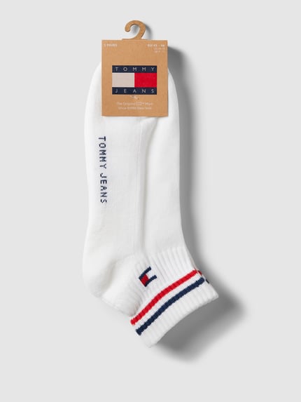 Tommy Hilfiger Sneaker-Socken mit Label-Print im 2er-Pack Weiss 3