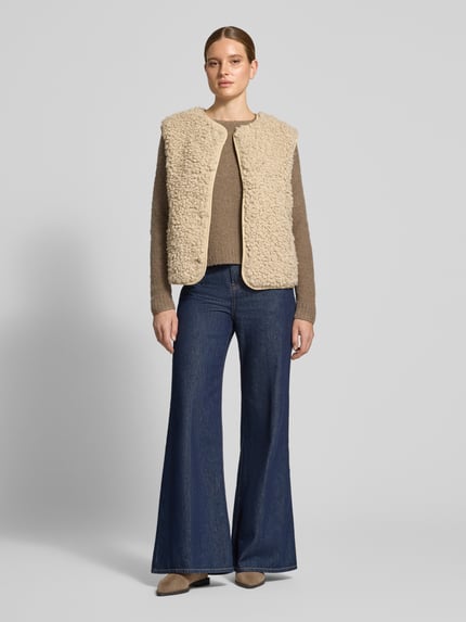 LOLLYS LAUNDRY Weste aus Teddyfell Modell 'Vada' Sand 1